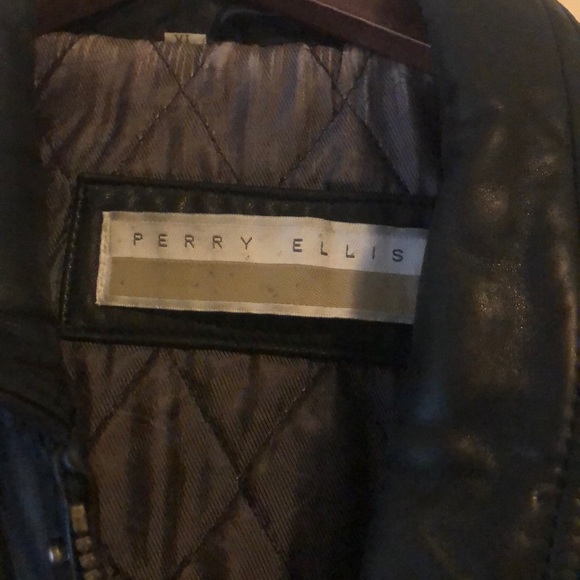 Perry Ellis | Genuine leather jacket XL - Picture 2 of 5